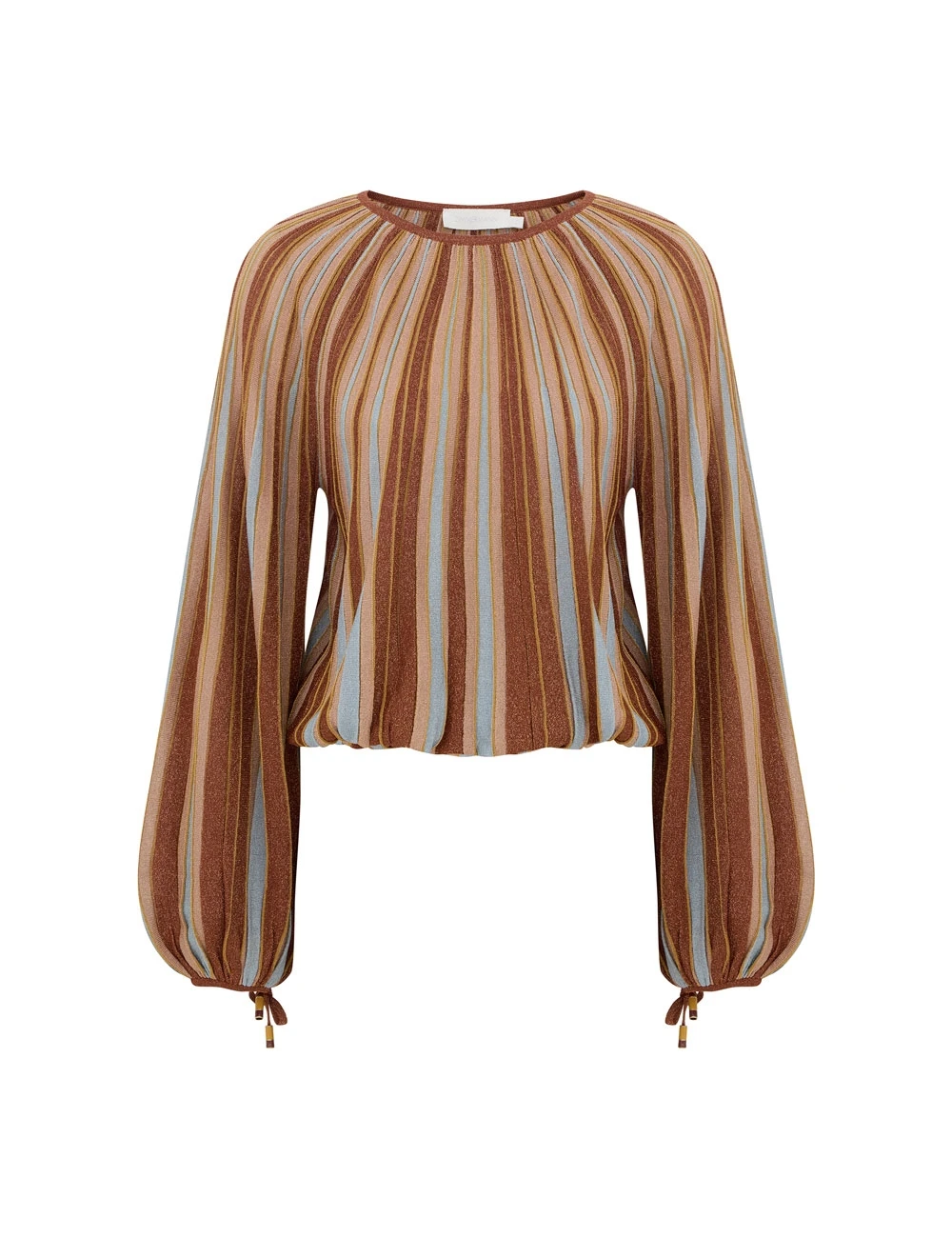 Zimmermann Echo Metallic Stripe Top | Ready to Wear Collection Luxury Shoes Zimmermann Echo Metallic Stripe Top