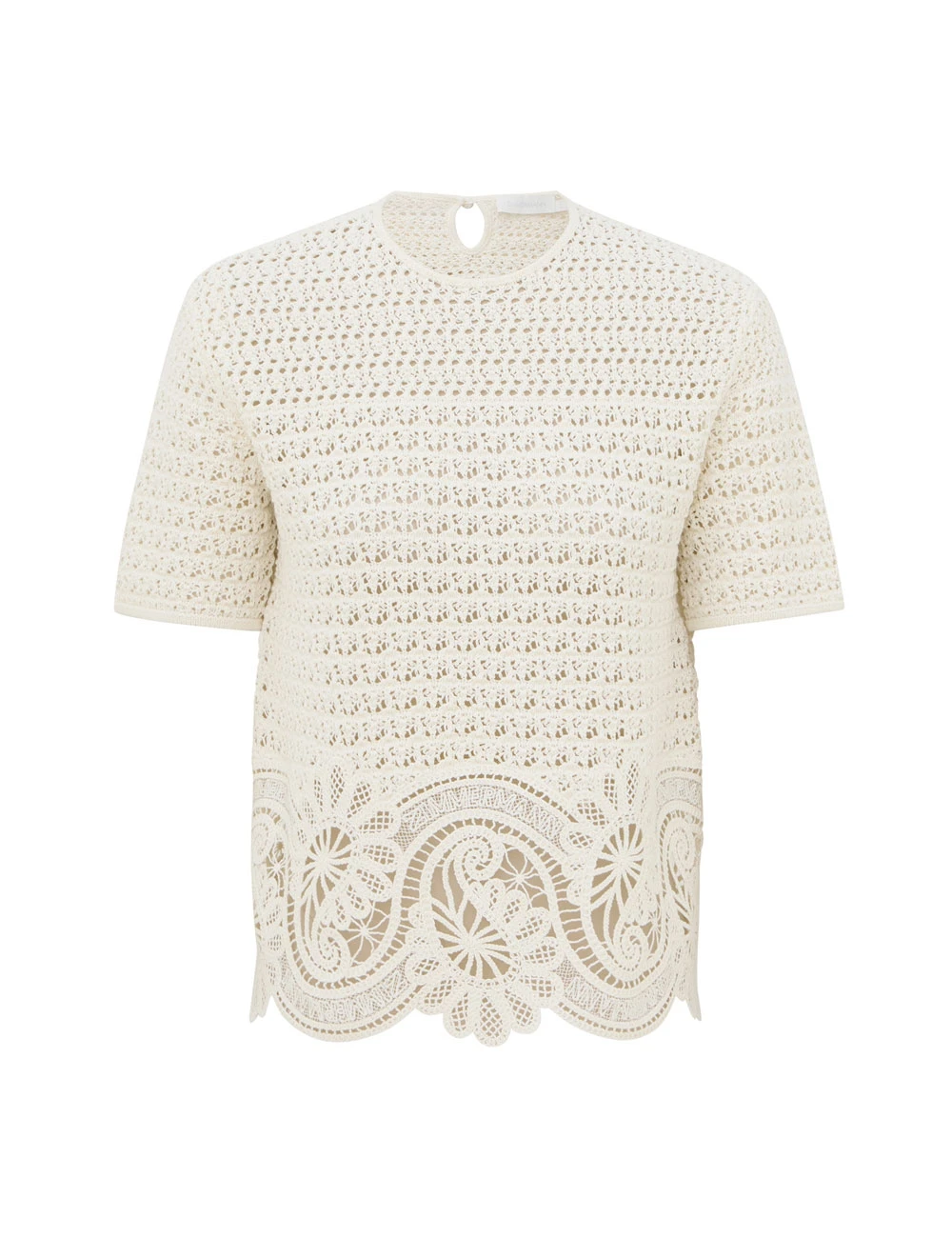 Zimmermann Echo Paisley Crochet Tee | Ready to Wear Collection Luxury Shoes Zimmermann Echo Paisley Crochet Tee