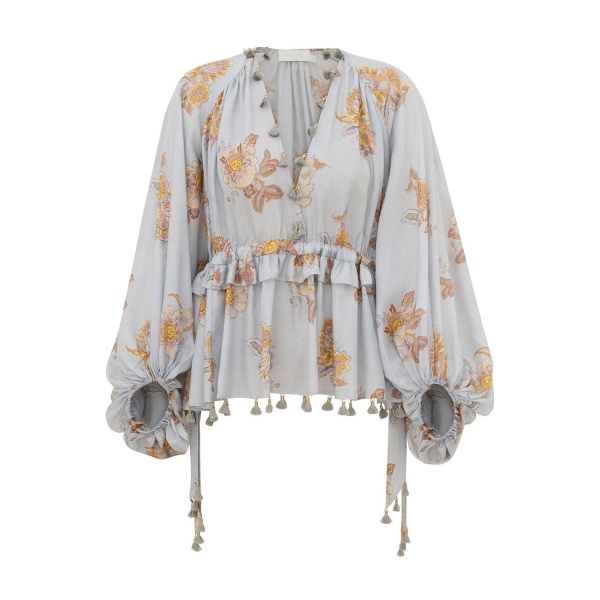 Zimmermann Echo Tassel Billow Blouse