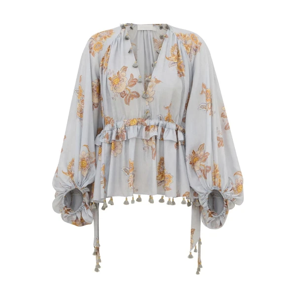 Zimmermann Echo Tassel Billow Blouse