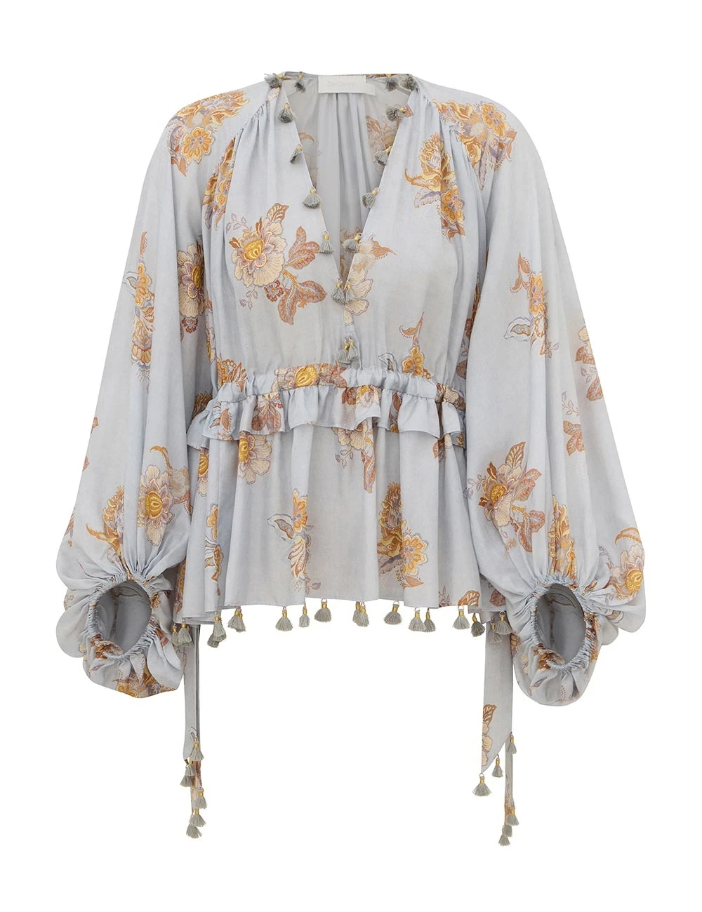 Zimmermann Echo Tassel Billow Blouse | Ready to Wear Collection Luxury Shoes Zimmermann Echo Tassel Billow Blouse