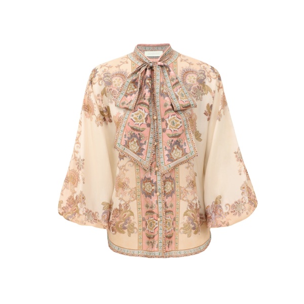 Zimmermann Echo Tie Neck Blouse