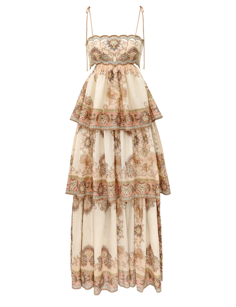 Zimmermann Echo Tiered Maxi Dress | Ready to Wear Collection Luxury Shoes Zimmermann Echo Tiered Maxi Dress