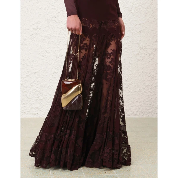Zimmermann Facet Clutch in Brown, view 4