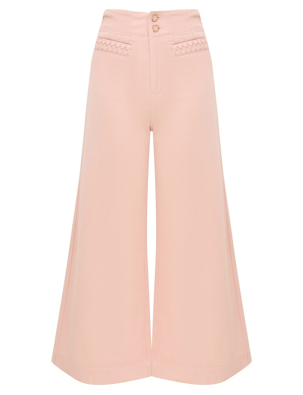 Zimmermann Fairlight Denim Cropped Flare | Ready to Wear Collection Luxury Shoes Zimmermann Fairlight Denim Cropped Flare