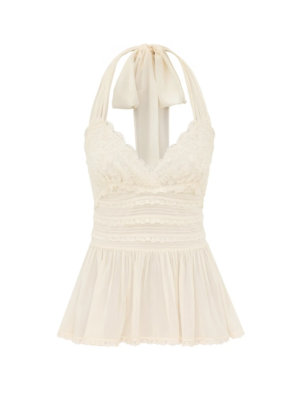 Zimmermann Fairlight Lace Halter Top | Ready to Wear Collection Luxury Shoes Zimmermann Fairlight Lace Halter Top