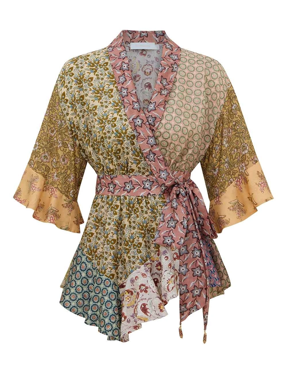 Zimmermann Fairlight Scarf Wrap Top | Ready to Wear Collection Luxury Shoes Zimmermann Fairlight Scarf Wrap Top