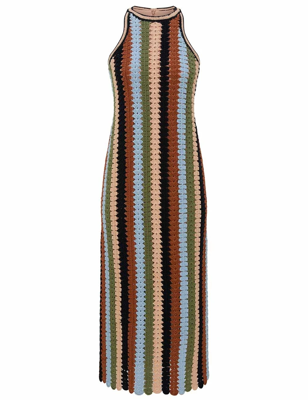 Zimmermann Fairlight Striped Midi Dress | Ready to Wear Collection Luxury Shoes Zimmermann Fairlight Striped Midi Dress