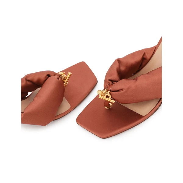 Zimmermann Idle Thong Mule 65 in Orange | Mules | Luxury Shoes , view 6