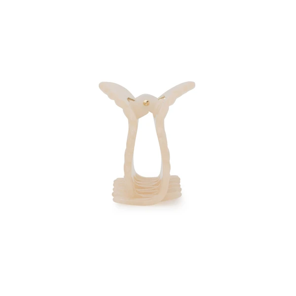 Zimmermann Plume Hair Clasp in Ivory, view 6