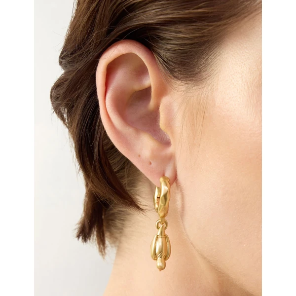 Zimmermann Plume Hoops in Gold, view 4