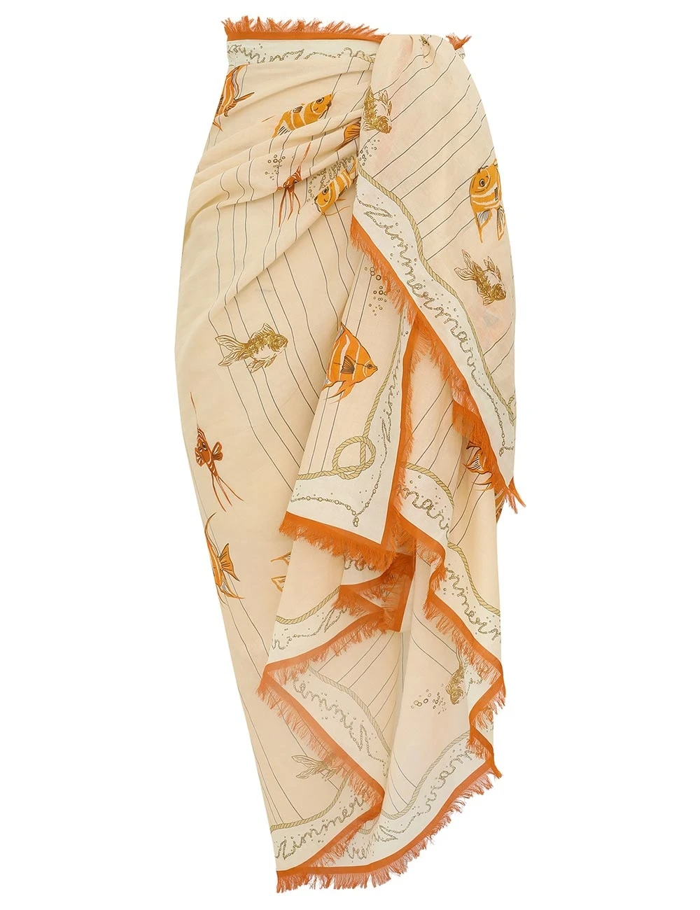 Zimmermann Printed Cotton Pareo | Ready to Wear Collection Luxury Shoes Zimmermann Printed Cotton Pareo