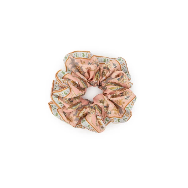 Printed Silk Scrunchie
