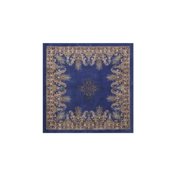 Zimmermann Printed Silk Square 90 in Blue, view 3