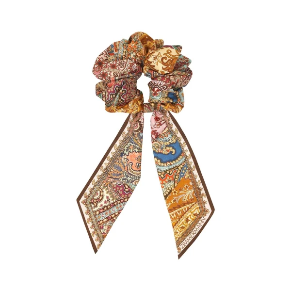 Zimmermann Printed Silk Tie Scrunchie | Accessories | Luxury Shoes 