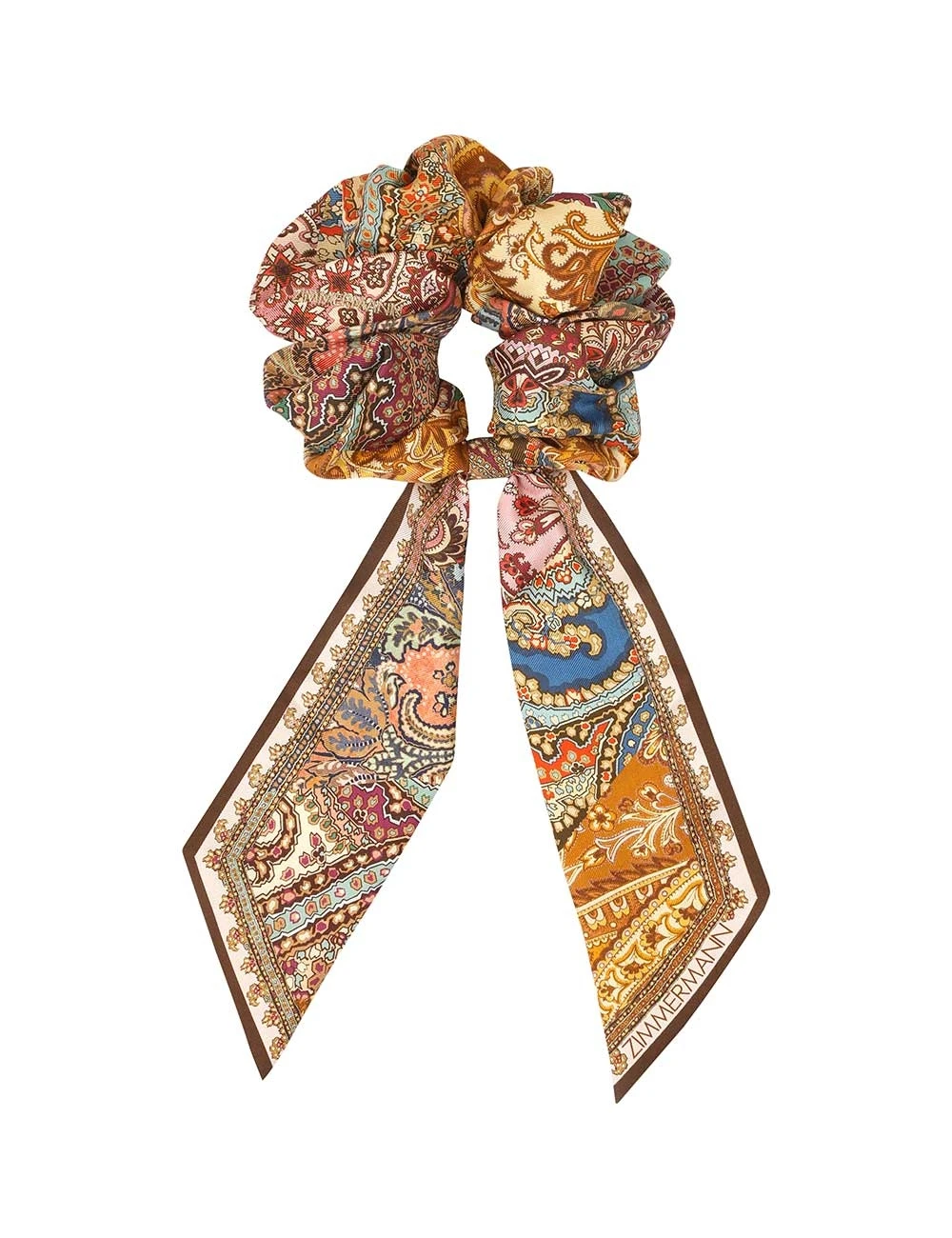 Zimmermann Printed Silk Tie Scrunchie | Accessories | Luxury Shoes Zimmermann Printed Silk Tie Scrunchie | Accessories | Luxury Shoes