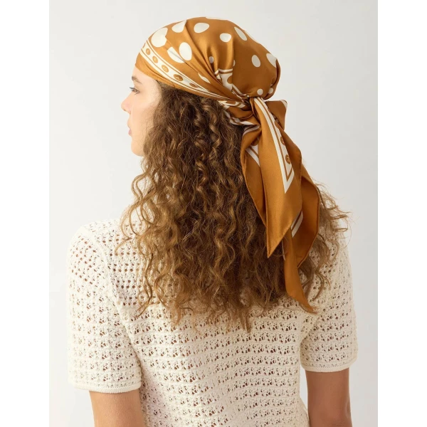 Zimmermann Printed Silk Triangle Scarf in Multicolour | Scarves | Luxury Shoes , view 4