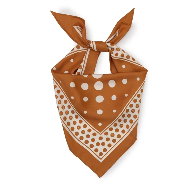 Printed Silk Triangle Scarf