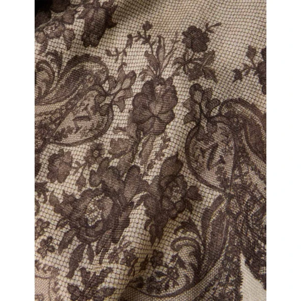 Zimmermann Printed Wool Shawl in Multicolour, view 5