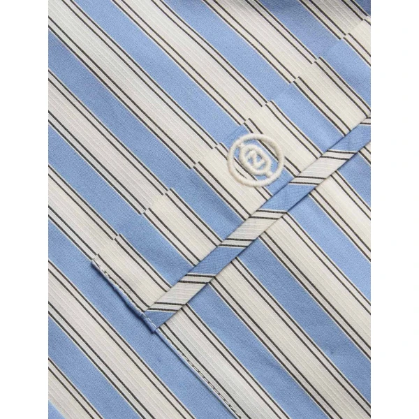 Zimmermann Stripe Boxy Shirt in Blue | Tops | Luxury Shoes , view 6