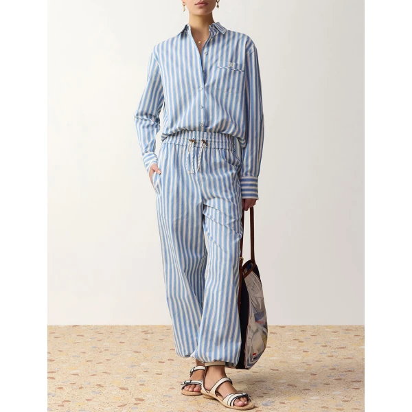 Zimmermann Stripe Harem in Blue | Pants | Luxury Shoes , view 2