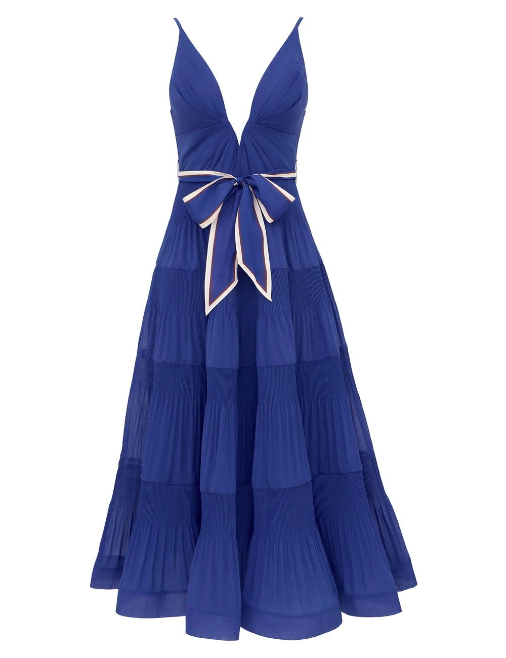Zimmermann V Neck Pleated Midi | Ready to Wear Collection Luxury Shoes Zimmermann V Neck Pleated Midi