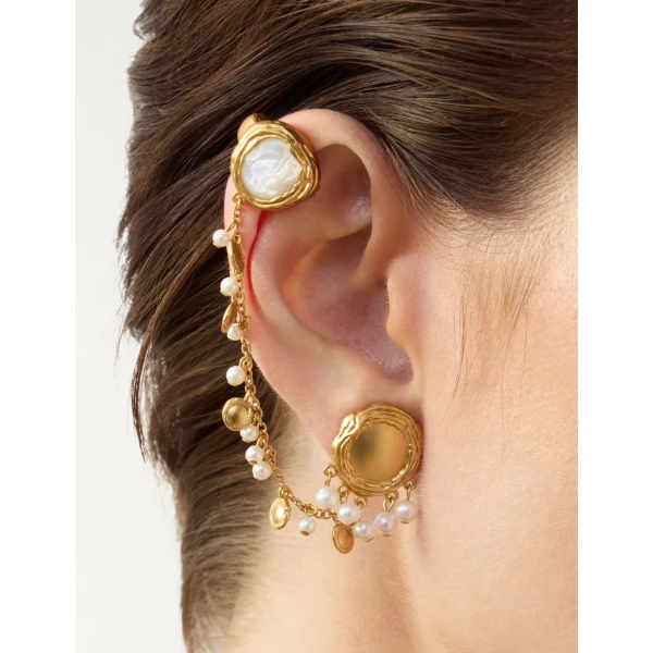 Zimmermann Volute Earcuff in Gold | Earrings | Luxury Shoes , view 4