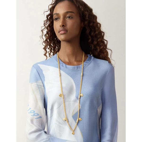 Zimmermann Volute Long Necklace in Gold, view 2