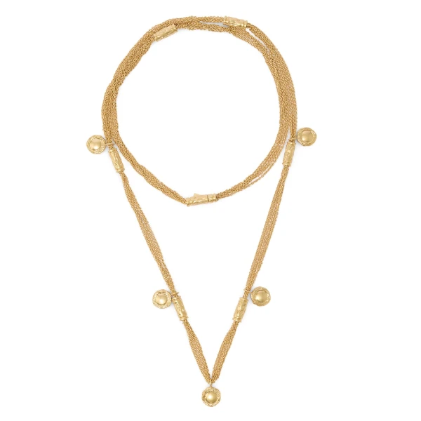 Zimmermann Volute Long Necklace in Gold, view 3