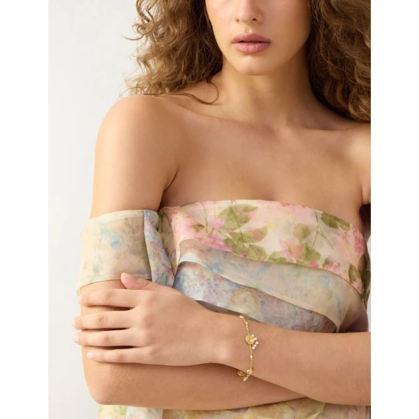 Zimmermann Volute Pearl Bracelet in Gold, view 2