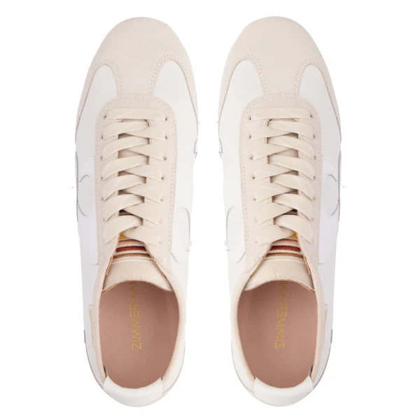 Zimmermann Zyra Low Sneaker in Ivory | Sneakers | Luxury Shoes , view 4