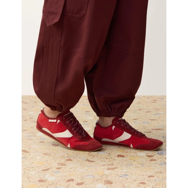 Zimmermann Zyra Low Sneaker in Red | Sneakers | Luxury Shoes , view 2