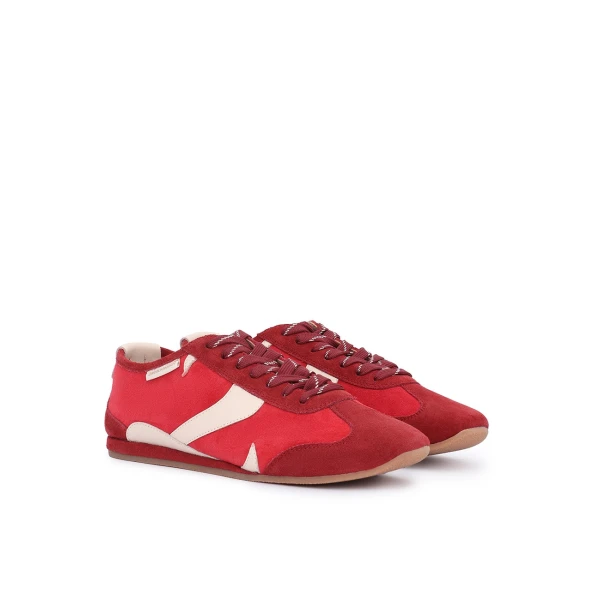 Zimmermann Zyra Low Sneaker in Red | Sneakers | Luxury Shoes , view 3