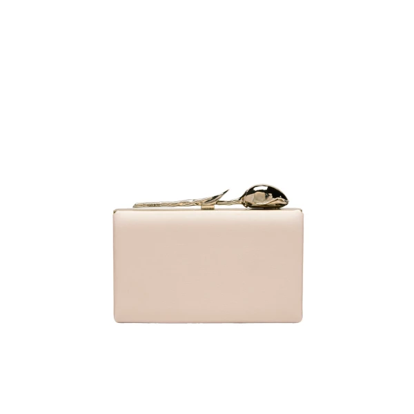 Bloom Minaudiere in Champagne Embellished Satin