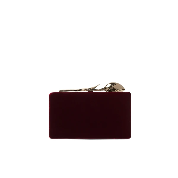 Bloom Minaudiere in Merlot Velvet