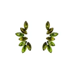 Erdem Crystal Earrings in Green Crystal | Earrings | Luxury Shoes 