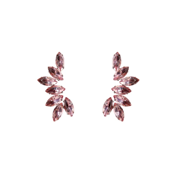 Erdem Crystal Earrings in Pink Crystal | Earrings | Luxury Shoes 