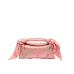 Erdem East West Bloom Bag in Peony Textured Satin | Shoulder & Crossbody Bags | Luxury Shoes 
