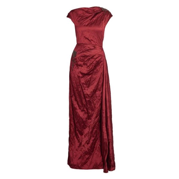 Erdem Embellished Textured Satin Draped Gown | Evening Gowns | Luxury Shoes 
