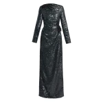 Erdem Floral Applique Sequin Long Sleeve Gown | Evening Gowns | Luxury Shoes 