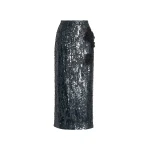 Erdem Floral Applique Sequin Midi Pencil Skirt | Pencil Skirts | Luxury Shoes 