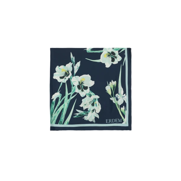 Erdem Floral Print Silk Scarf | Scarves | Luxury Shoes 