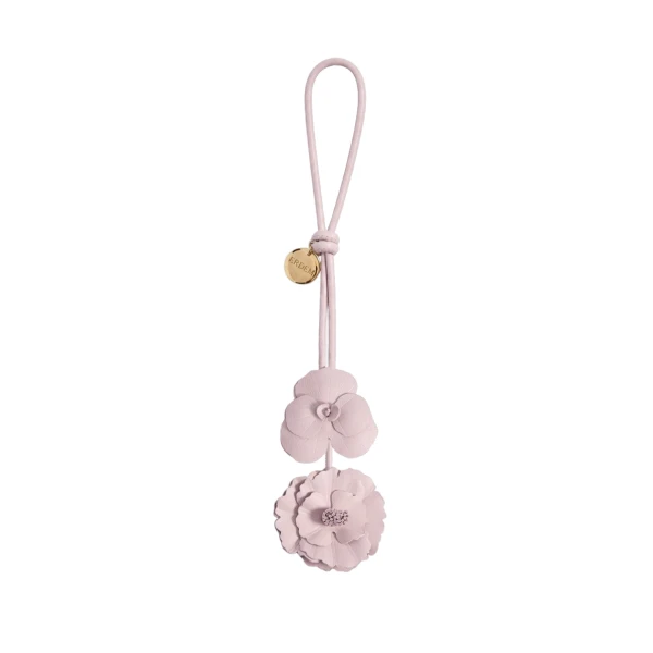 Flower Leather Charm in Blush