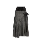 Erdem Herringbone A-Line Pleated Midi Skirt | Pleated Skirts | Luxury Shoes 