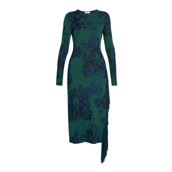 Knit Jacquard Midi Dress