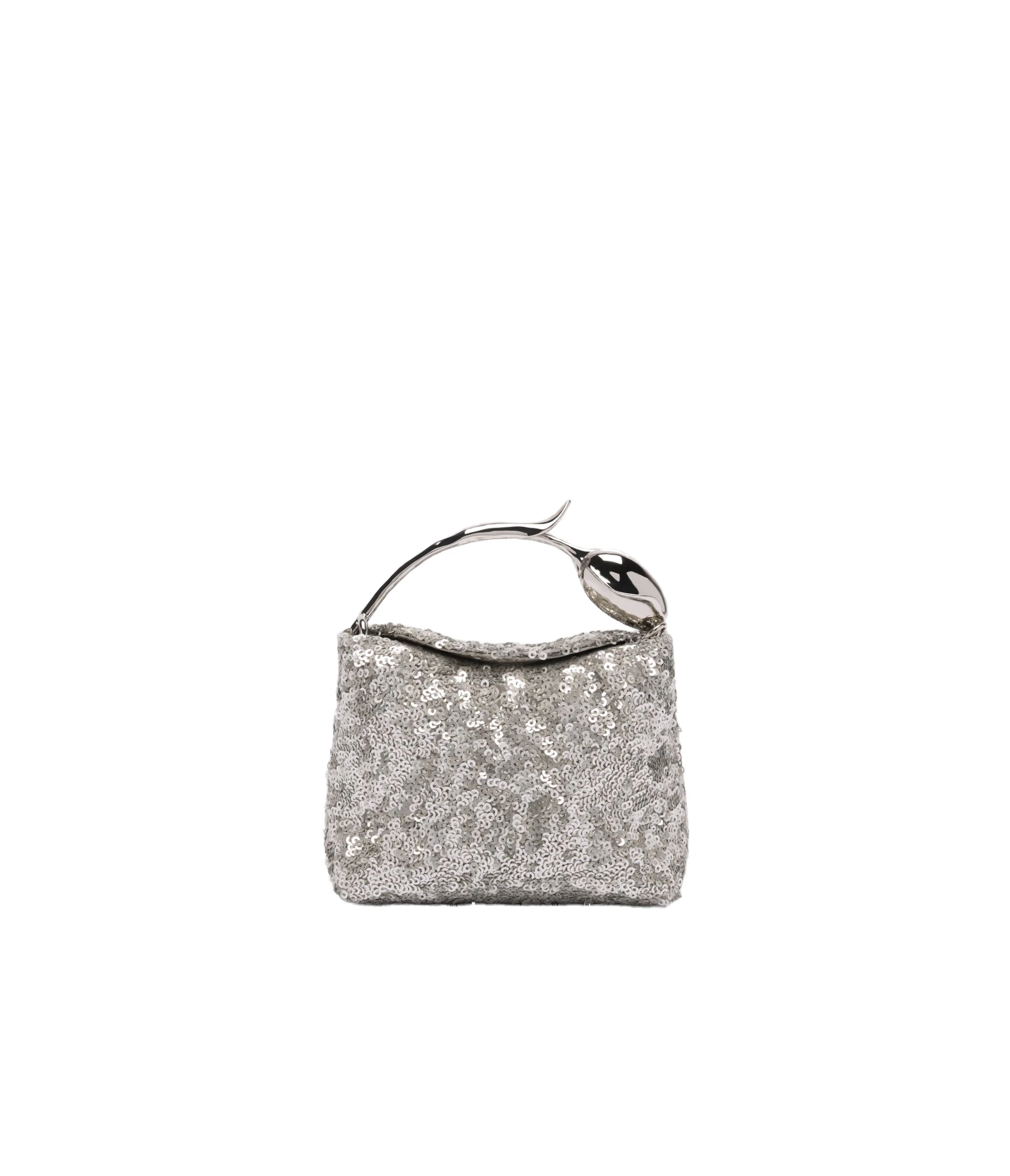 Erdem Micro Bloom Bag in Silver Sequins Erdem Micro Bloom Bag in Silver Sequins | Mini Bags | Luxury Shoes