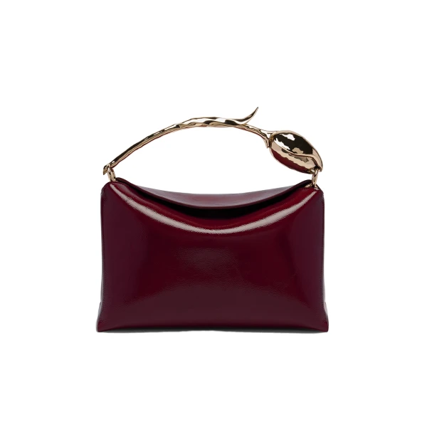 Erdem Midi Bloom Bag in Ruby Patent Leather | Totes & Top-Handle Bags | Luxury Shoes 