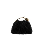 Erdem Mini Bloom Bag in Black Feathers | Mini Bags | Luxury Shoes 