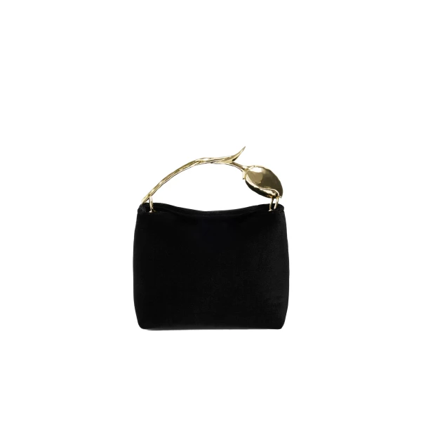 Erdem Mini Bloom Bag in Black Velvet | Mini Bags | Luxury Shoes 