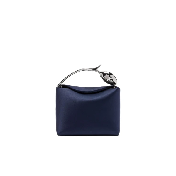 Erdem Mini Bloom Bag in Navy Satin | Mini Bags | Luxury Shoes 